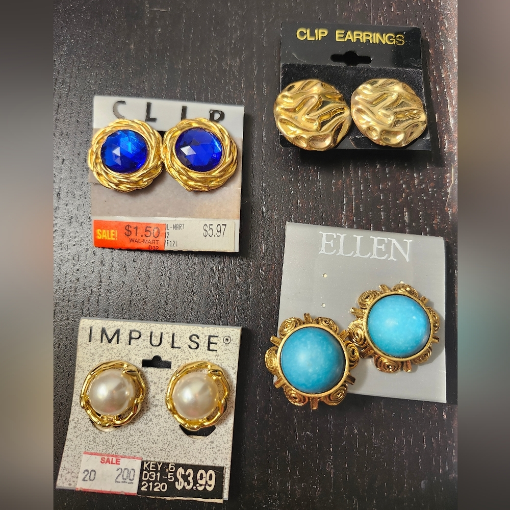 Vintage Clip On Earrings Lot